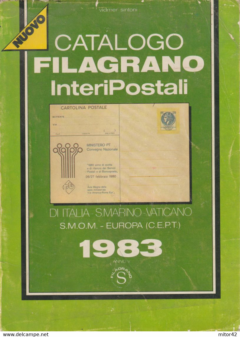 70-sc.6-Libro Catalogo Filatelia-Filagrano-Interi Postali 1983-Italia-S.Marino-Vaticano-SMOM-Europa Cept-.Pag. 312 - Manuali Per Collezionisti