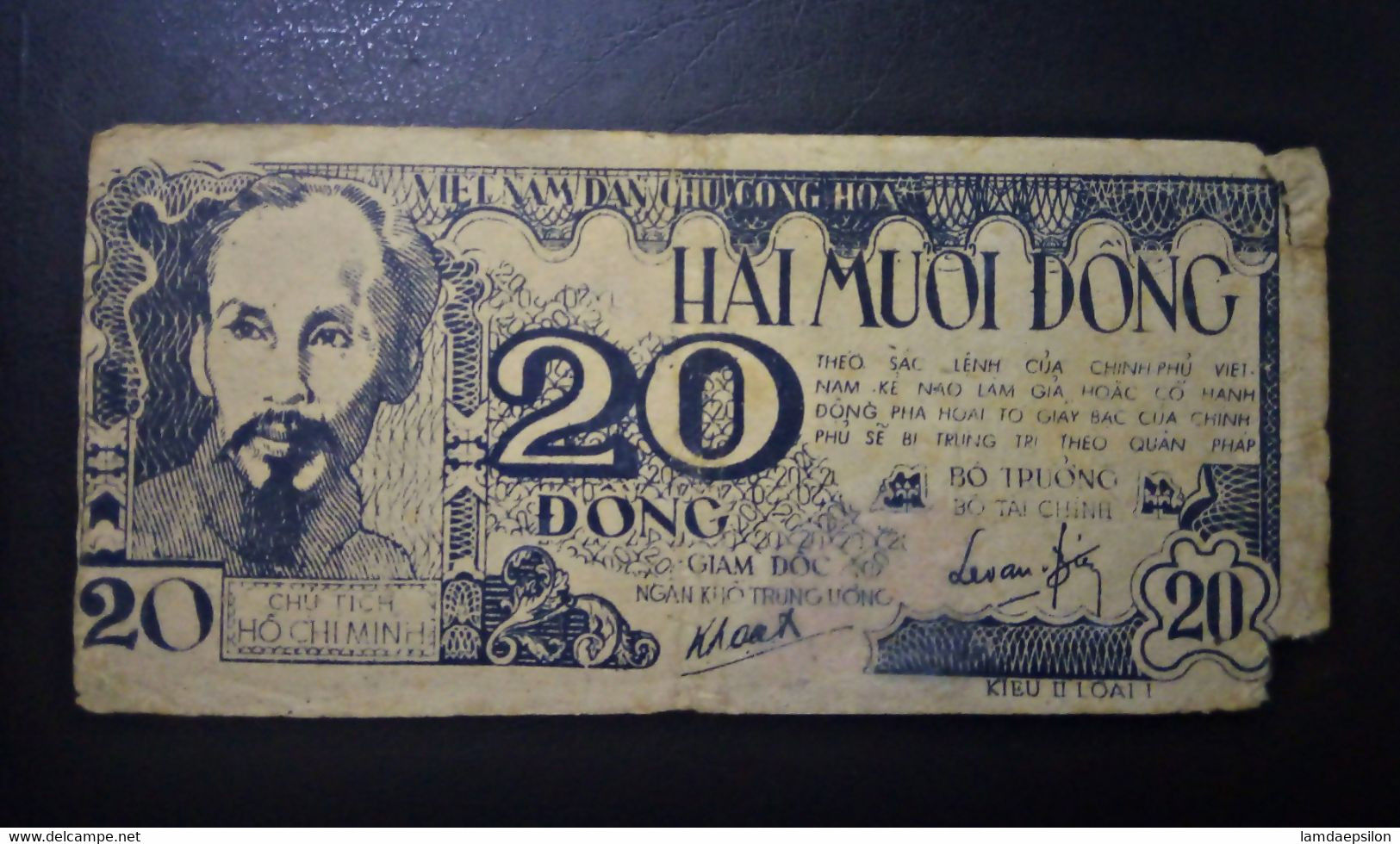 A5 VIETNAM  BILLETS DU MONDE WORLD BANKNOTES  20 DONG - Vietnam