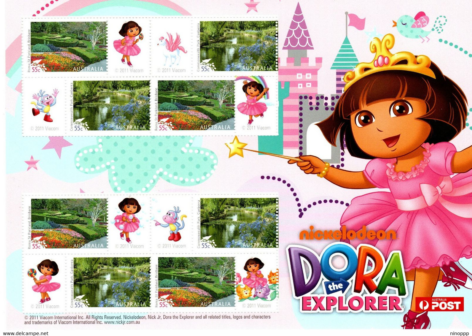Australia 2011 Souvenir Sheet Nickelodeon Dora The Explores Sheetlet MNH - Used Stamps