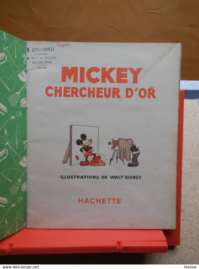 DISNEY MICKEY CHERCHEUR D'OR 1948 (Hachette).MICKY MAUS..3B - Disney