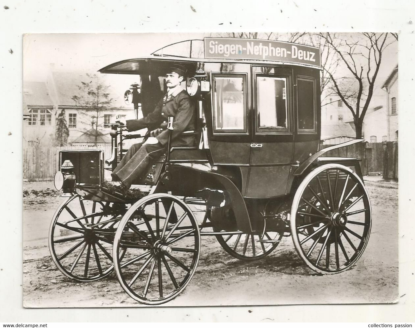 Cp, Automobile , Premier Autobus BENZ , Erster BENZ-omnibus, First BENZ Bus ,voyagée 1965 - Bus & Autocars