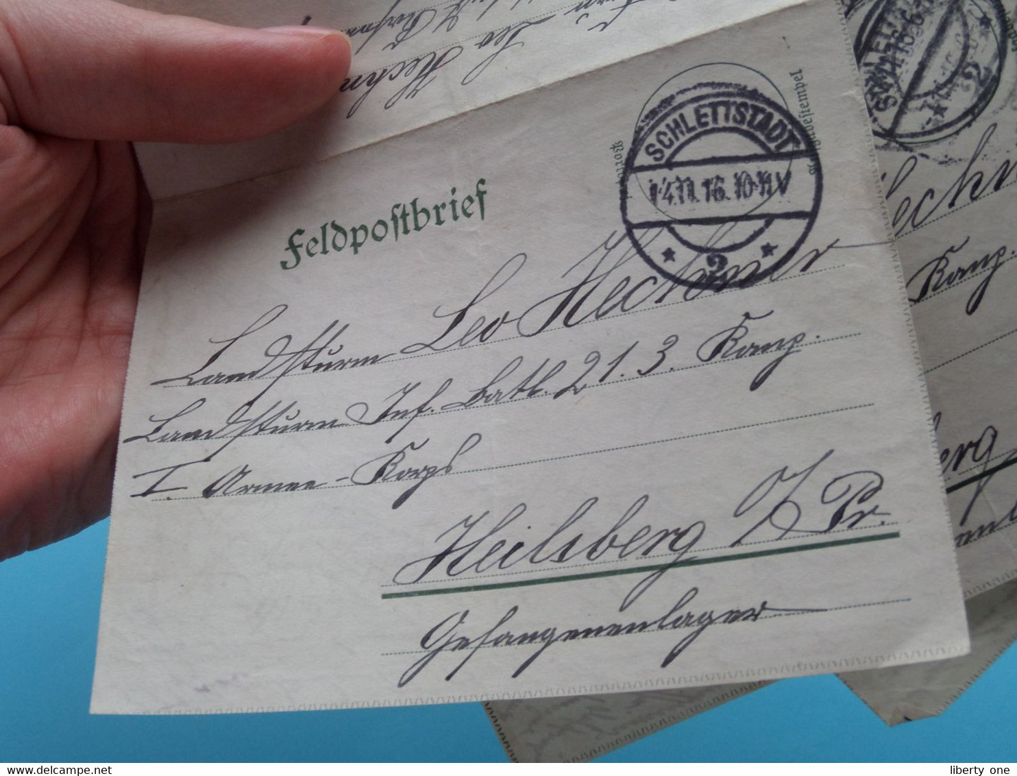 3 X Lettre / FELDPOSTBRIEF De SCHLETTSTADT >>> HEILSBERG > 1916 ( Voir / Sehen Sie SCANS ) ! - 1914-18