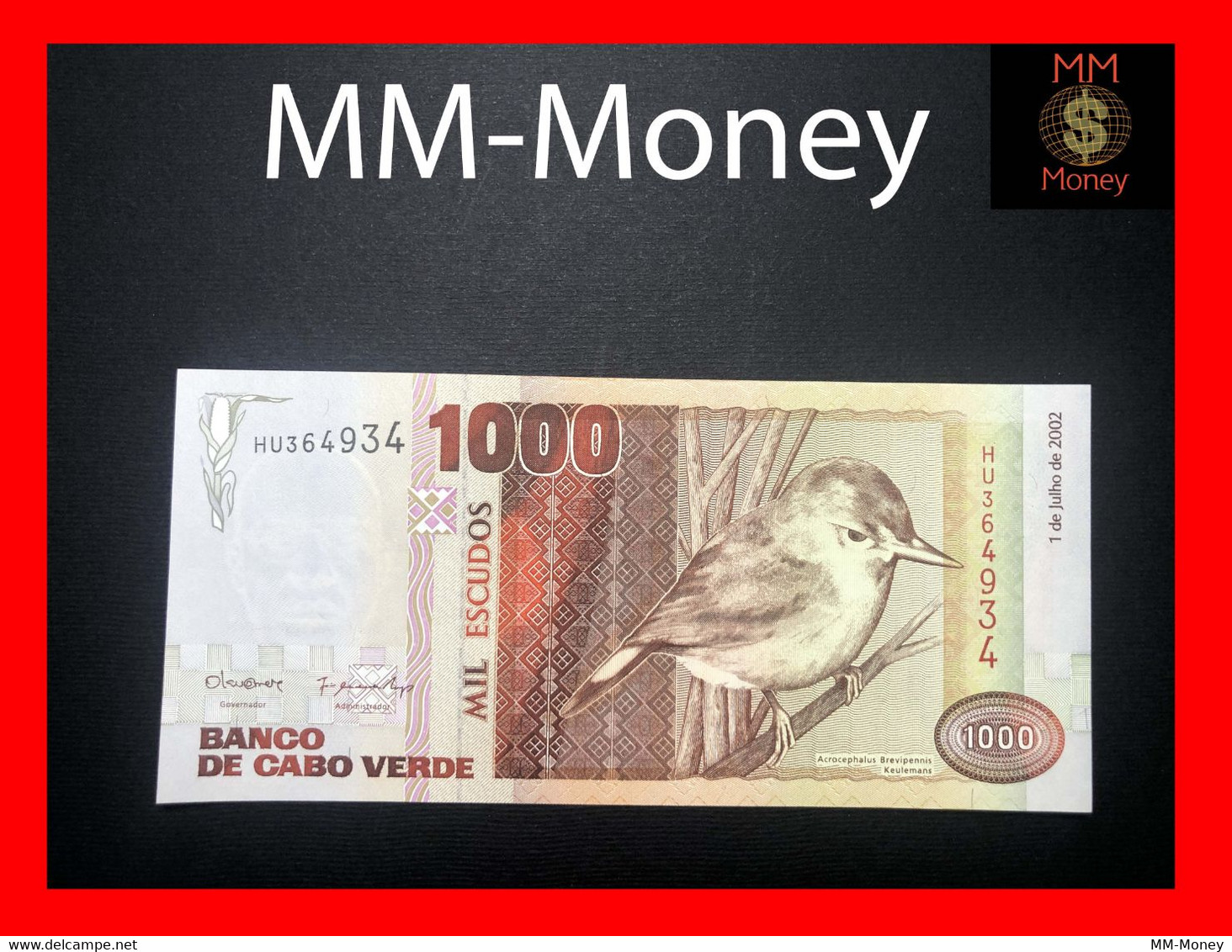 CAPE VERDE 1.000 1000 Escudos 1.7.2002  P. 65    UNC  [MM-Money] - Capo Verde