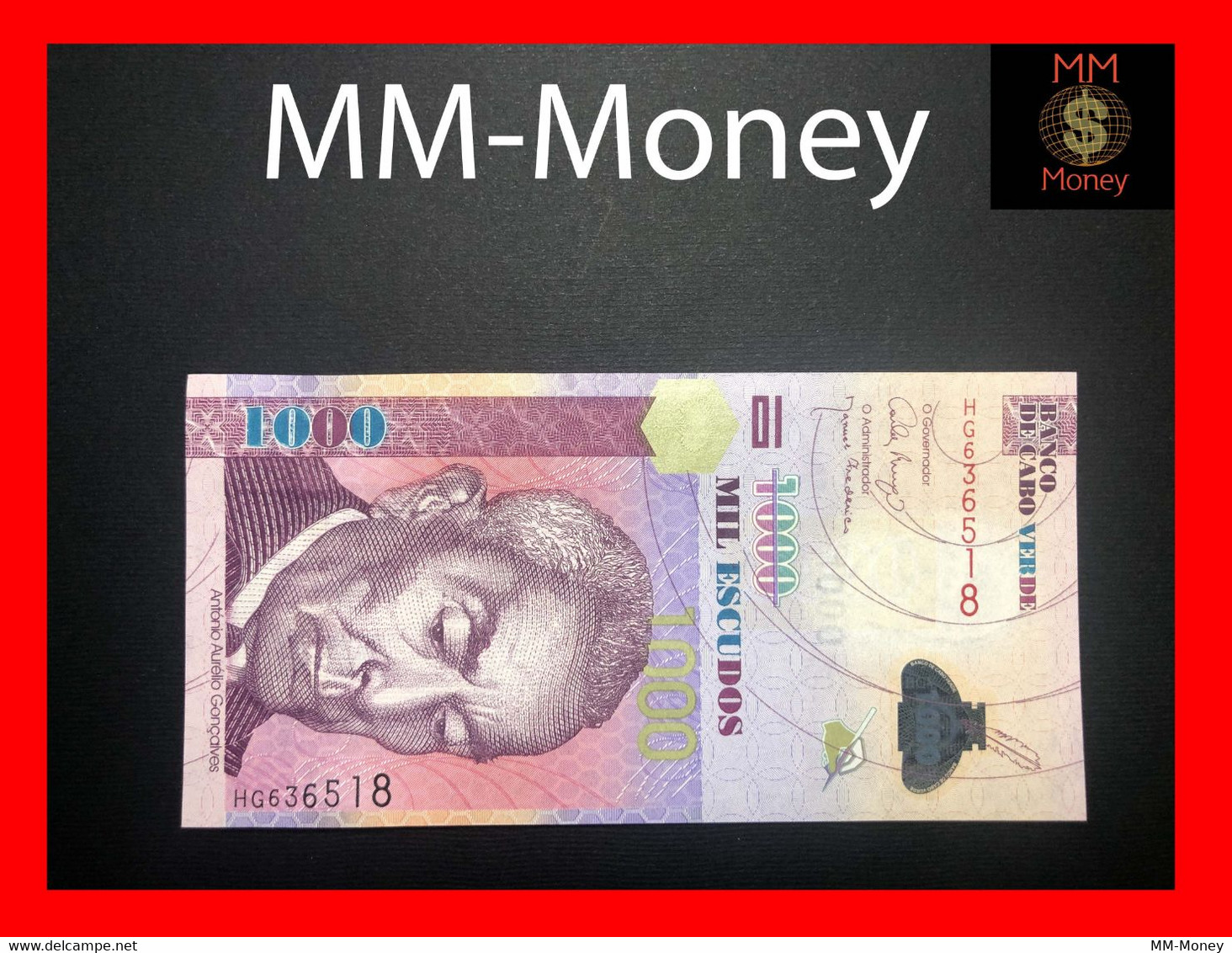 CAPE VERDE 1.000 1000 Escudos 25.9.2007  P.  70    UNC  [MM-Money] - Kaapverdische Eilanden
