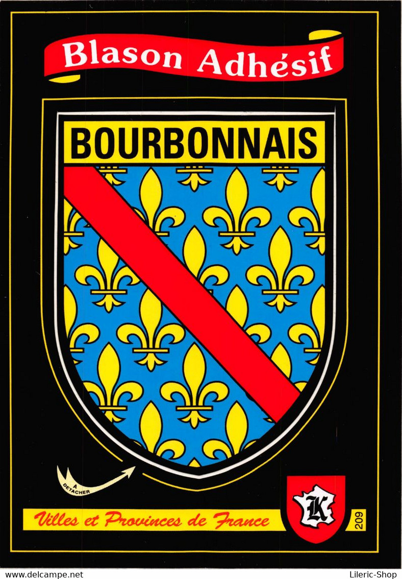 BOURBONNAIS -  Cpm Autocollant Adhésif Blason écusson -  ♥♥♥ - Auvergne
