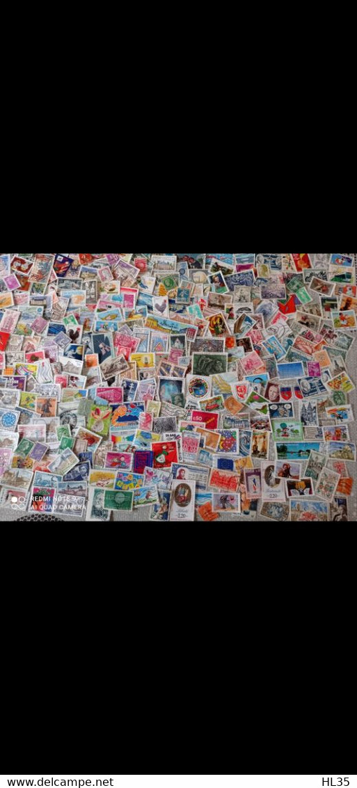 Timbres de France, lot de 1000