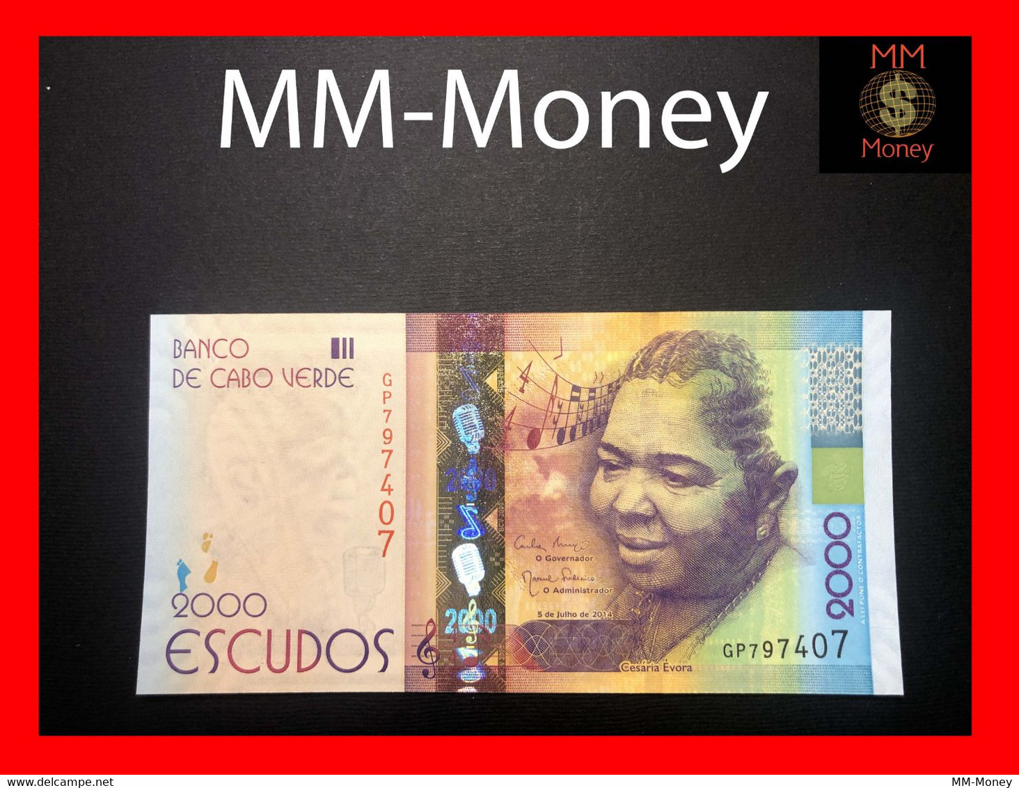 CAPE VERDE  2.000  2000 Escudos  5.7.2014  P.  74    UNC  [MM-Money] - Cap Vert