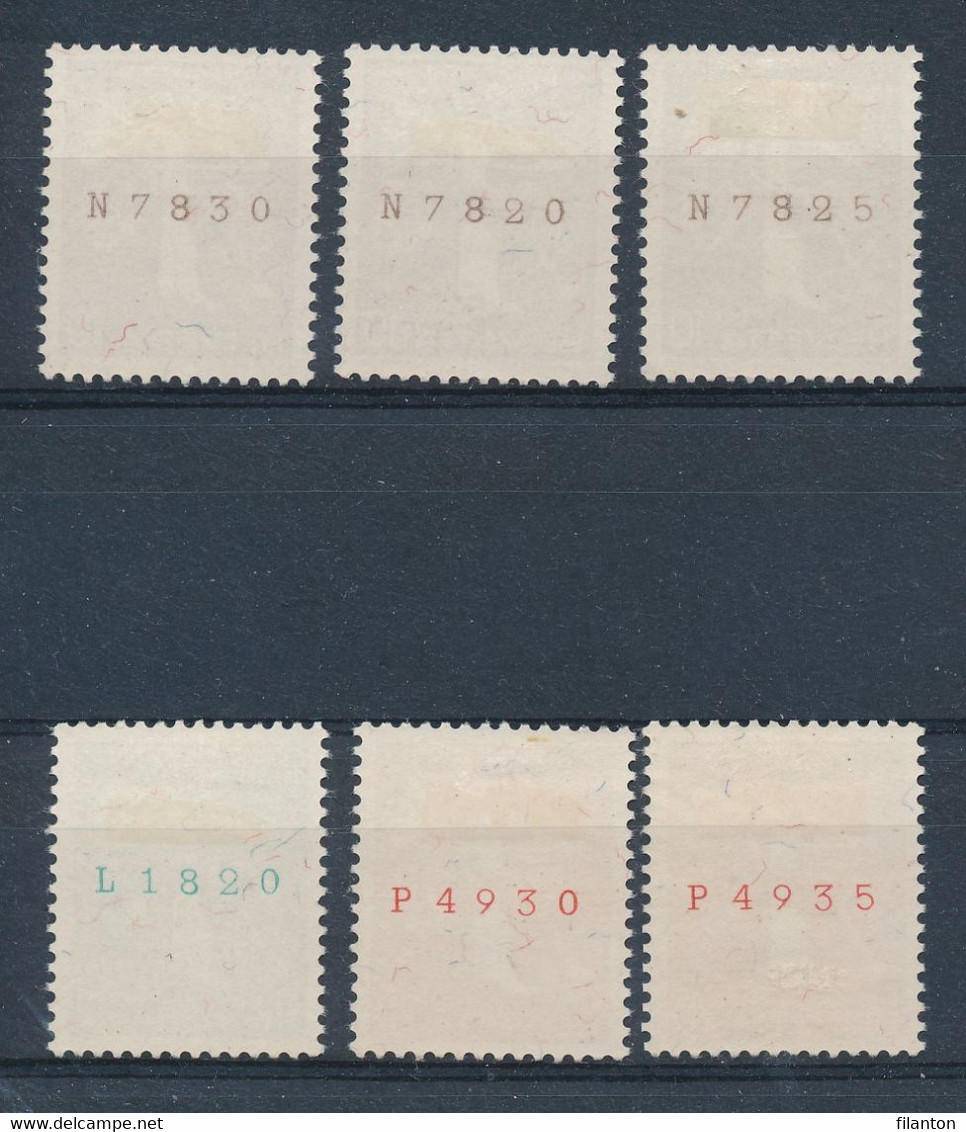 HELVETIA - 6 Timbres Rouleaux Avec Numéro - MH* -  (ref. 4287) - Rouleaux