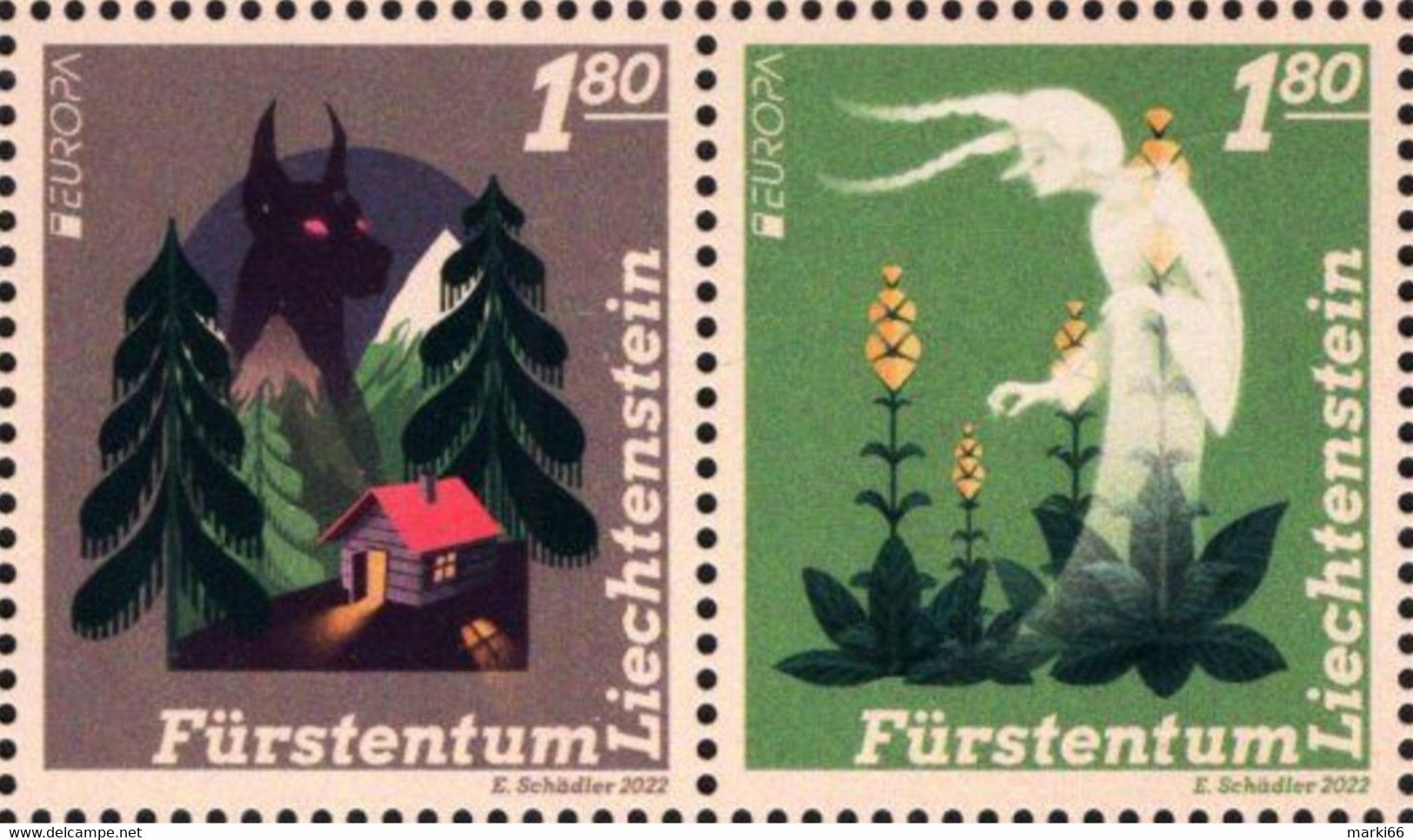 Liechtenstein - 2022 - Europa CEPT - Stories And Myths - Mint Stamp Set - Ongebruikt