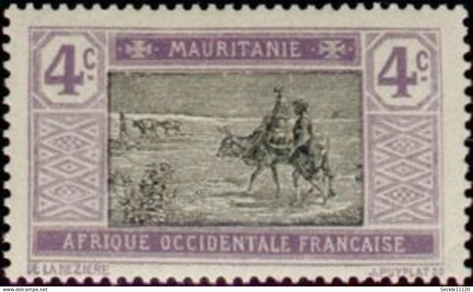 Mauritanie Mauritania - 1913 - Marchands Traversant Le Désert ( Première Série ) - 4c - Nuovi