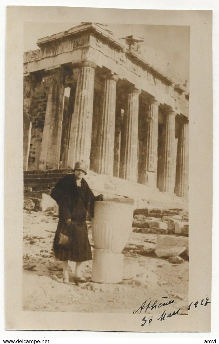 22-8-2588 Grece Carte Photo De Parthenon 30 Mars 1927 - Greece