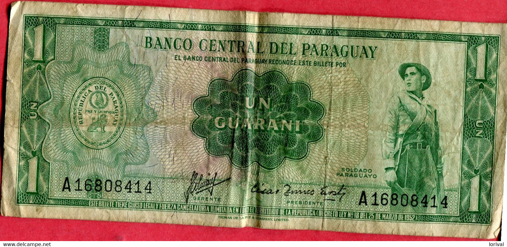 1 Guarani B 2 Euros - Paraguay