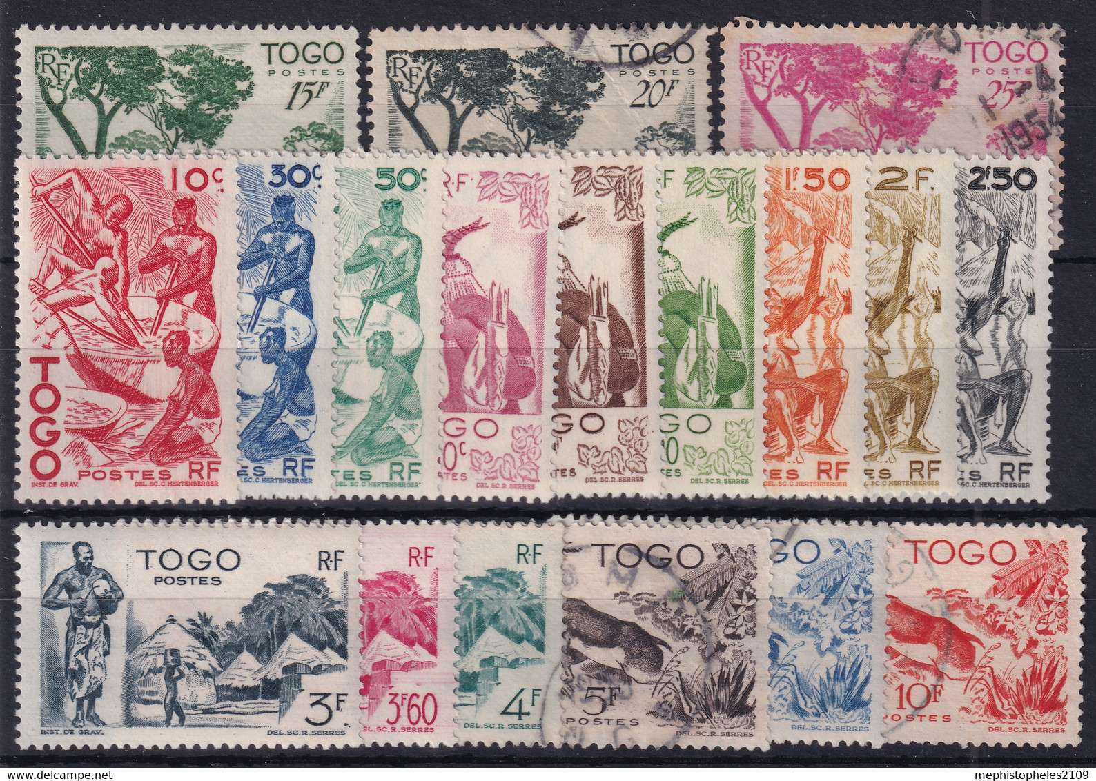 TOGO 1947 - MNH/canceled - YT 236-253 - Unused Stamps