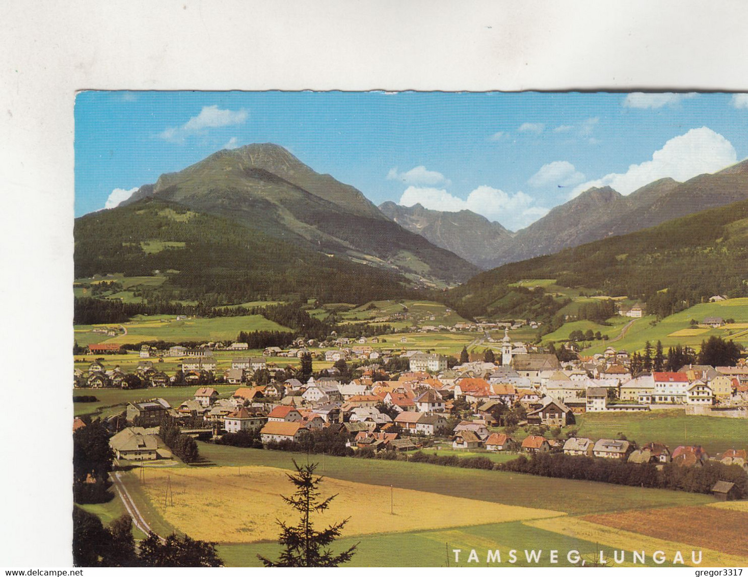 B5923) TAMSWEG - Lungau - Häuser Kirche Felder 31.3.1978 - Tamsweg