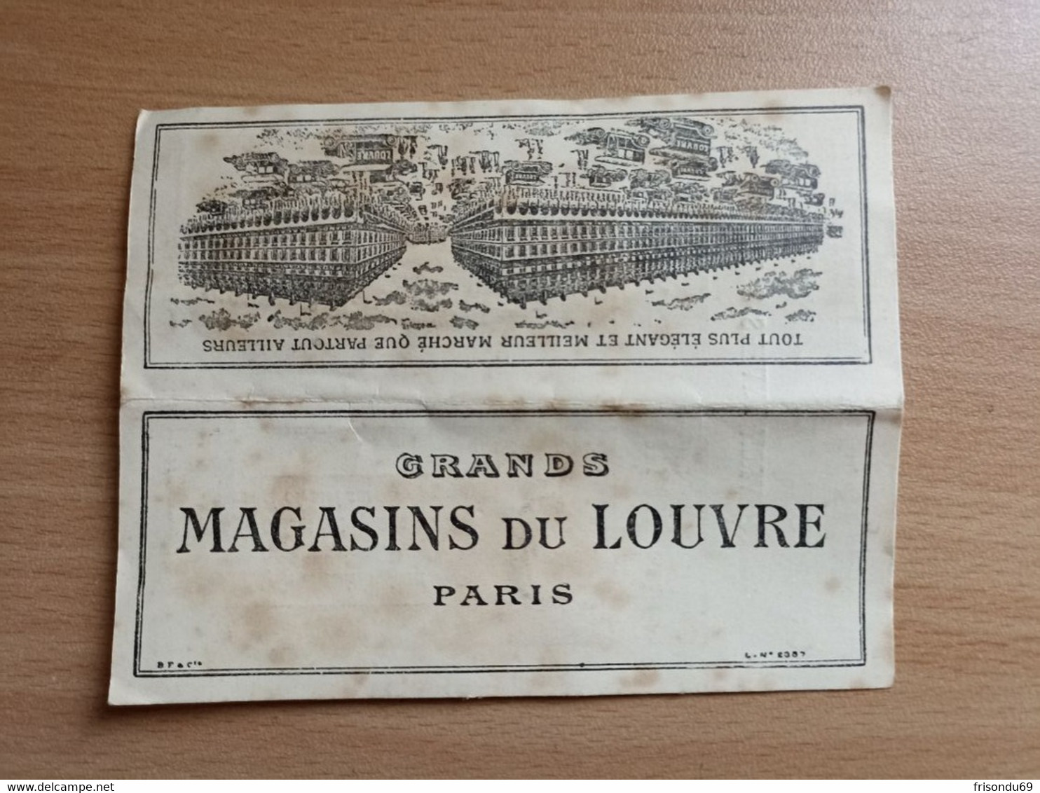 Échantillon Tissus Grands Magasins Du Louvre Paris - Dentelles Et Tissus