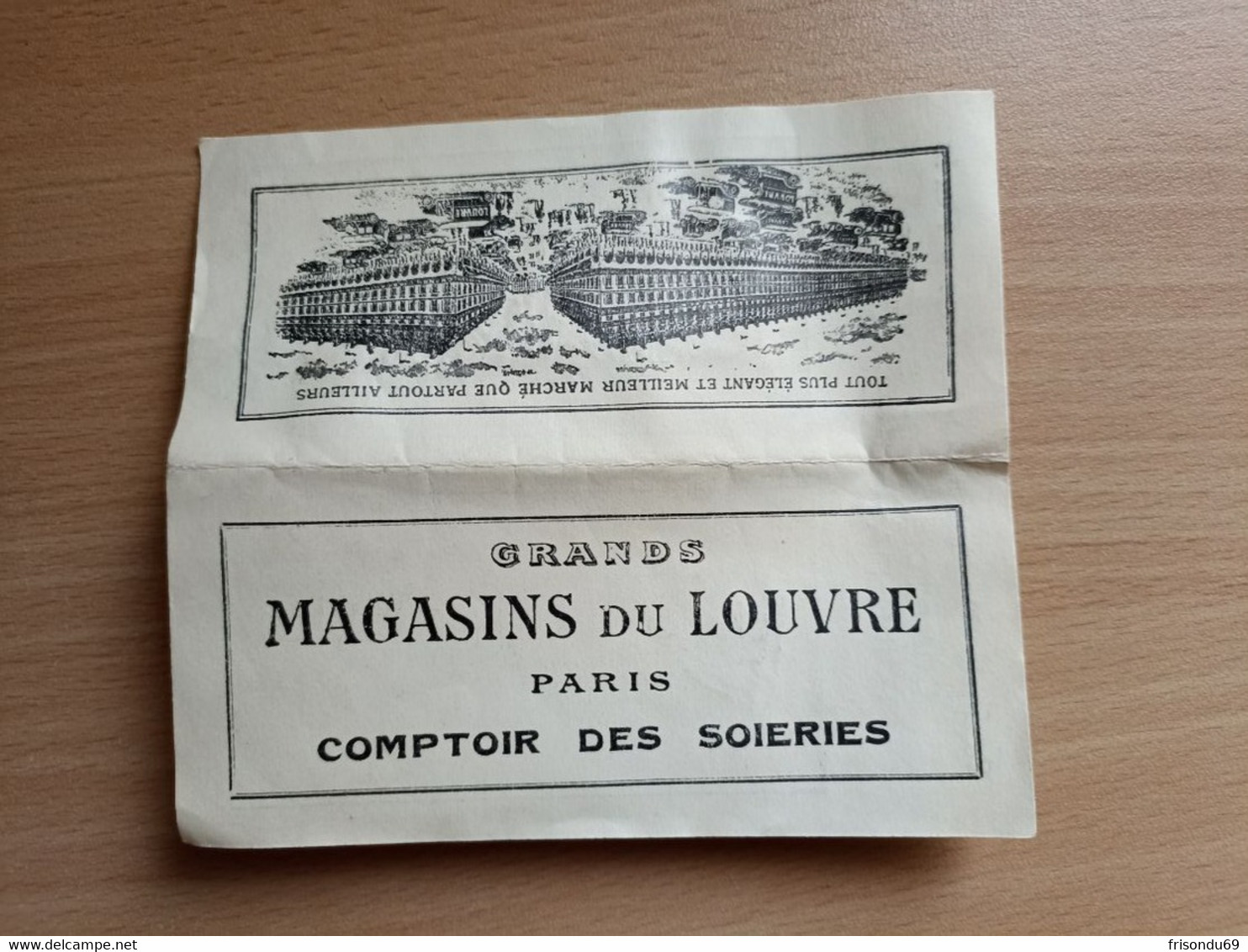 Échantillon Tissus Grands Magasins Du Louvre Paris - Dentelles Et Tissus