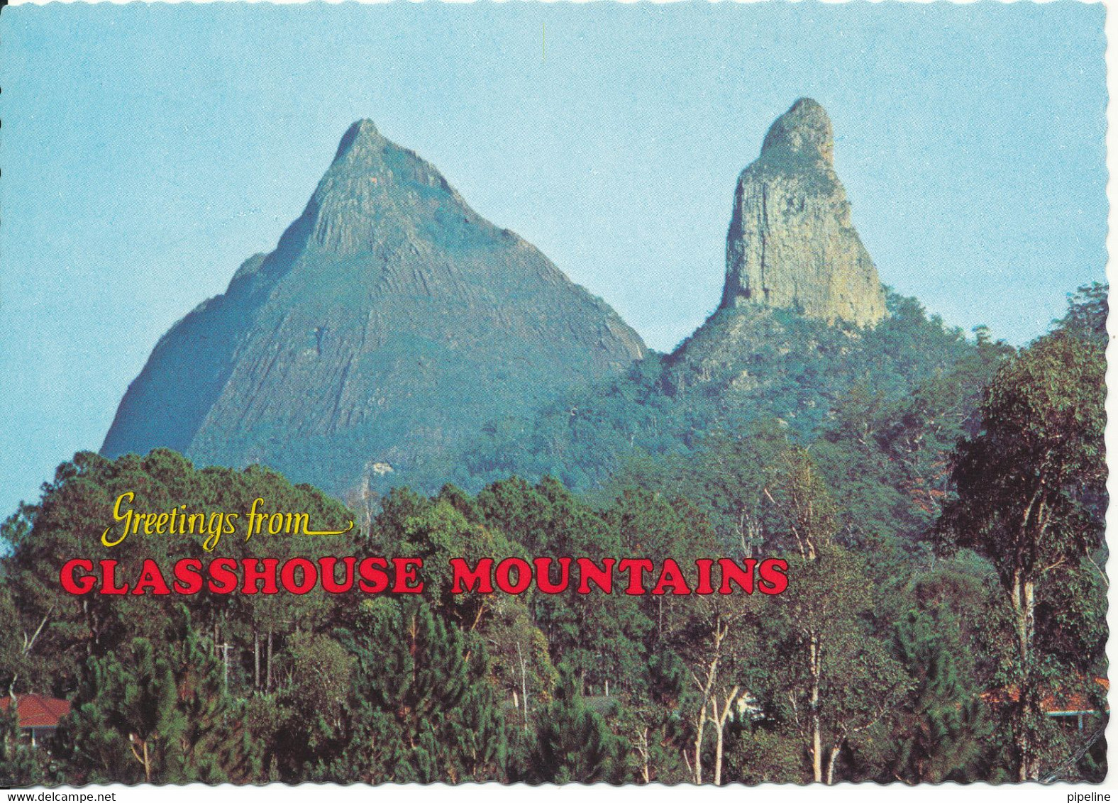 Australia Postcard Sent To Denmark 6-9-1988 The Glasshouse Mountains Sunshine Coast - Sunshine Coast