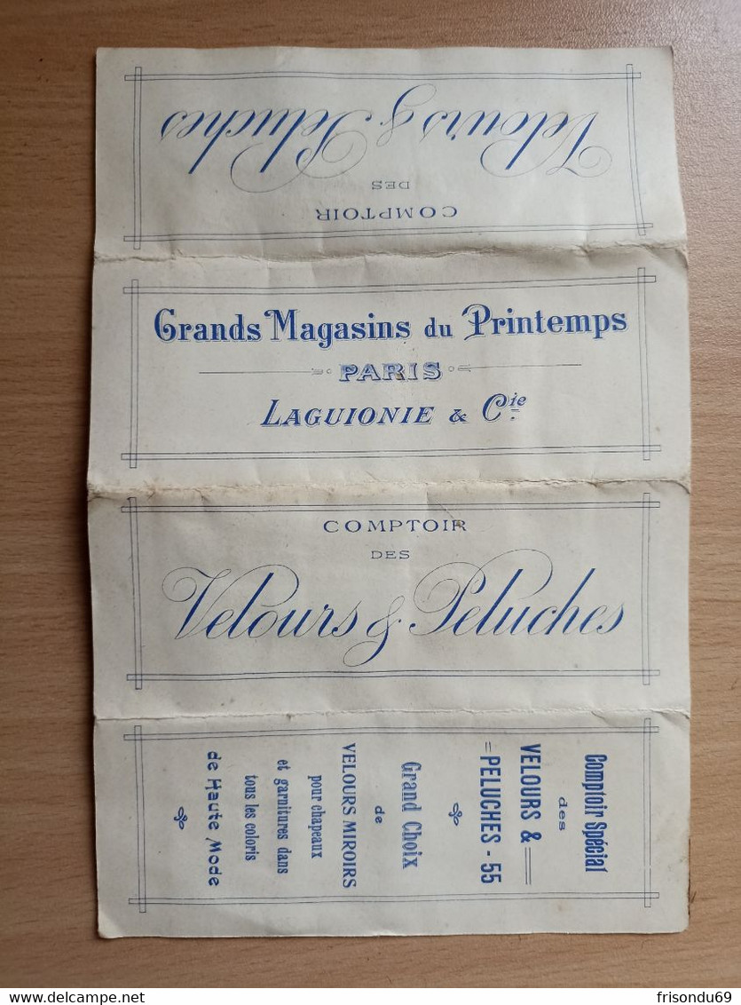 Échantillon Tissus Grands Magasins Du Printemps Paris - Dentelles Et Tissus