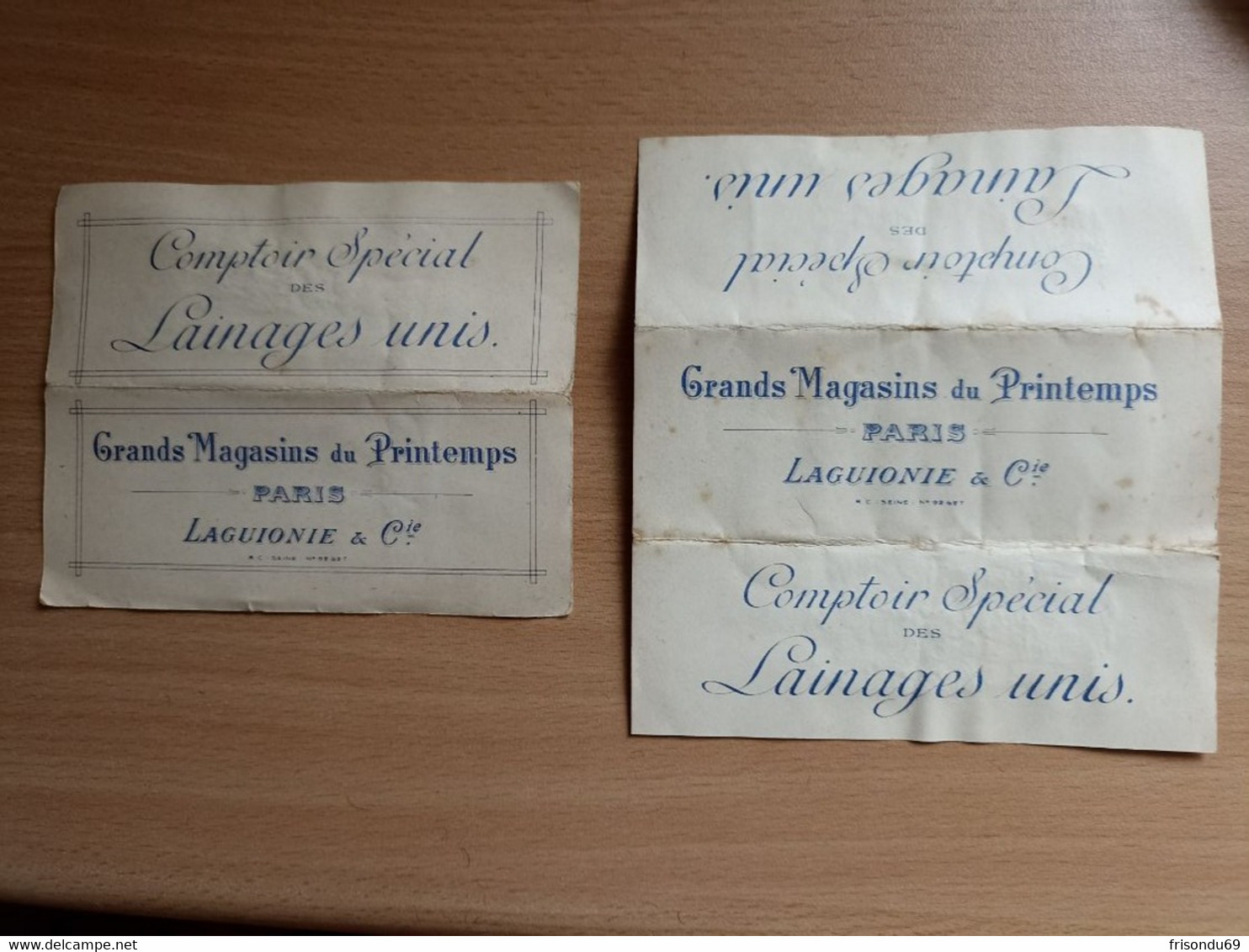 Échantillon Tissus Grands Magasins Du Printemps Paris - Pizzi, Merletti E Tessuti
