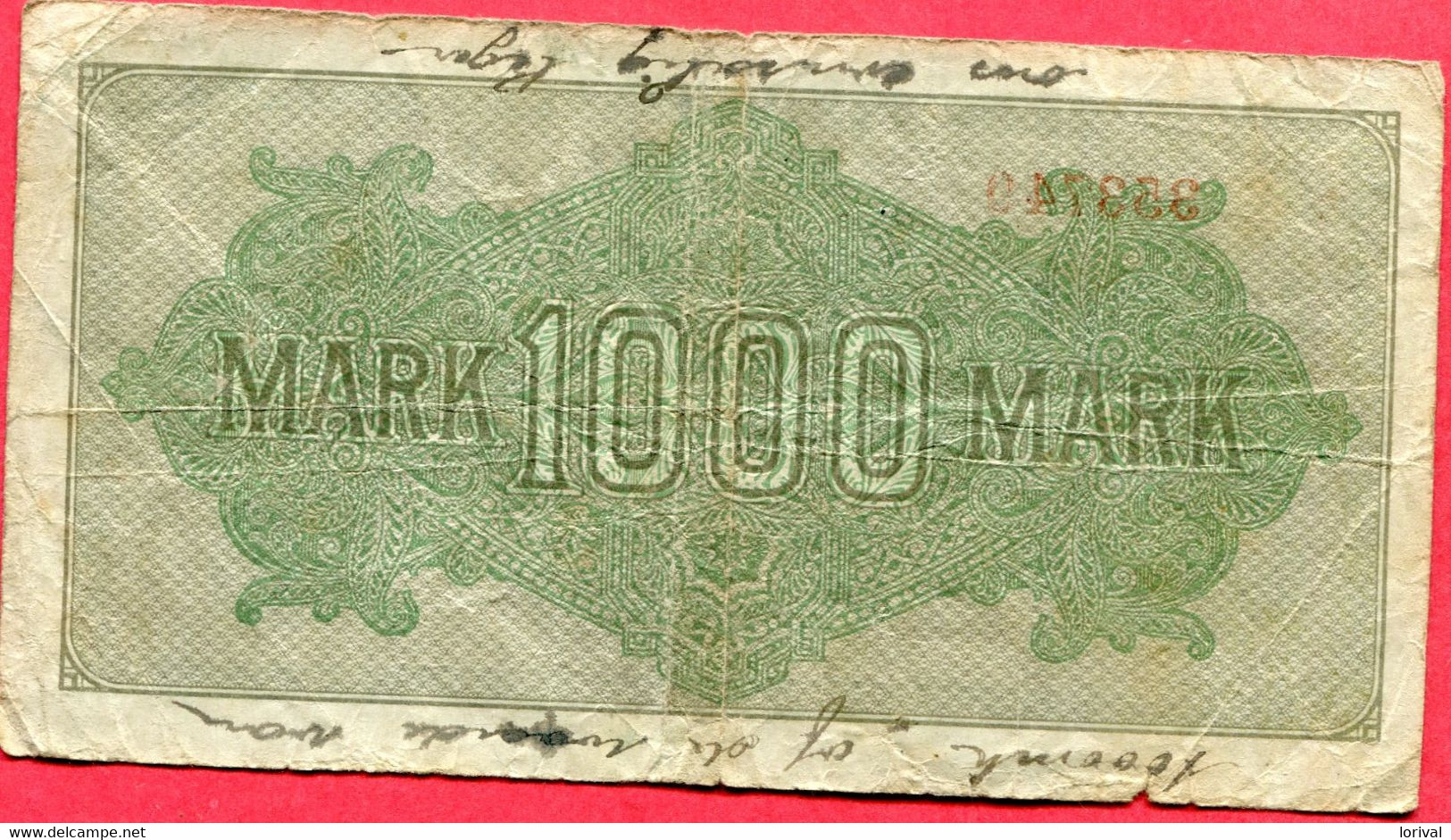 1000 Marks 1922 B 2 Euros - 1000 Mark