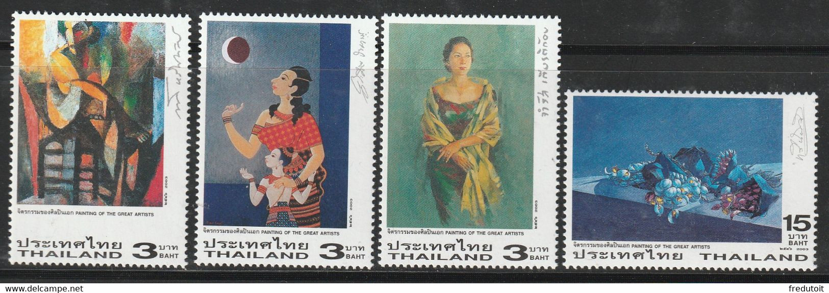 THAILANDE - N°2038/41 ** (2003) Tableaux - Thaïlande