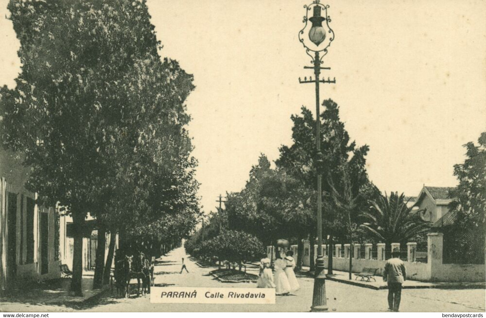 Argentina, PARANA, Calle Rivadavia (1910s) Postcard - Argentina