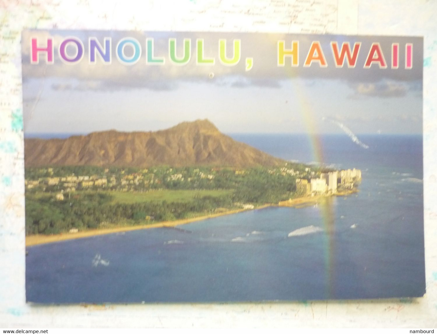 Rainbow Over Diamond Head In Honolulu - Honolulu