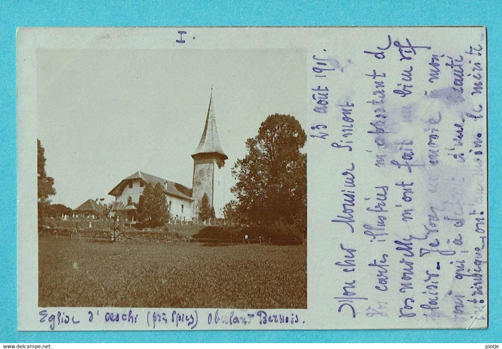 * Aeschi (Berne - La Suisse) * (carte Photo - Fotokaart) église, Kerk, Church, Kirche, Old, Unique, TOP, Rare - Aeschi Bei Spiez