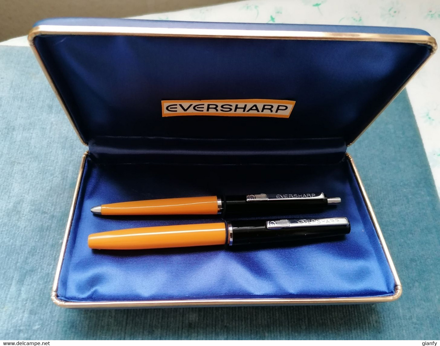 PENNA STILOGRAFICA & SFERA EVERSHARP SPRINT 1970 VINTAGE FOUNTAIN PEN SET BOXED - Stylos