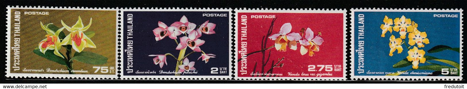 THAILANDE - N°739/42 ** (1975) Orchidées - Thailand