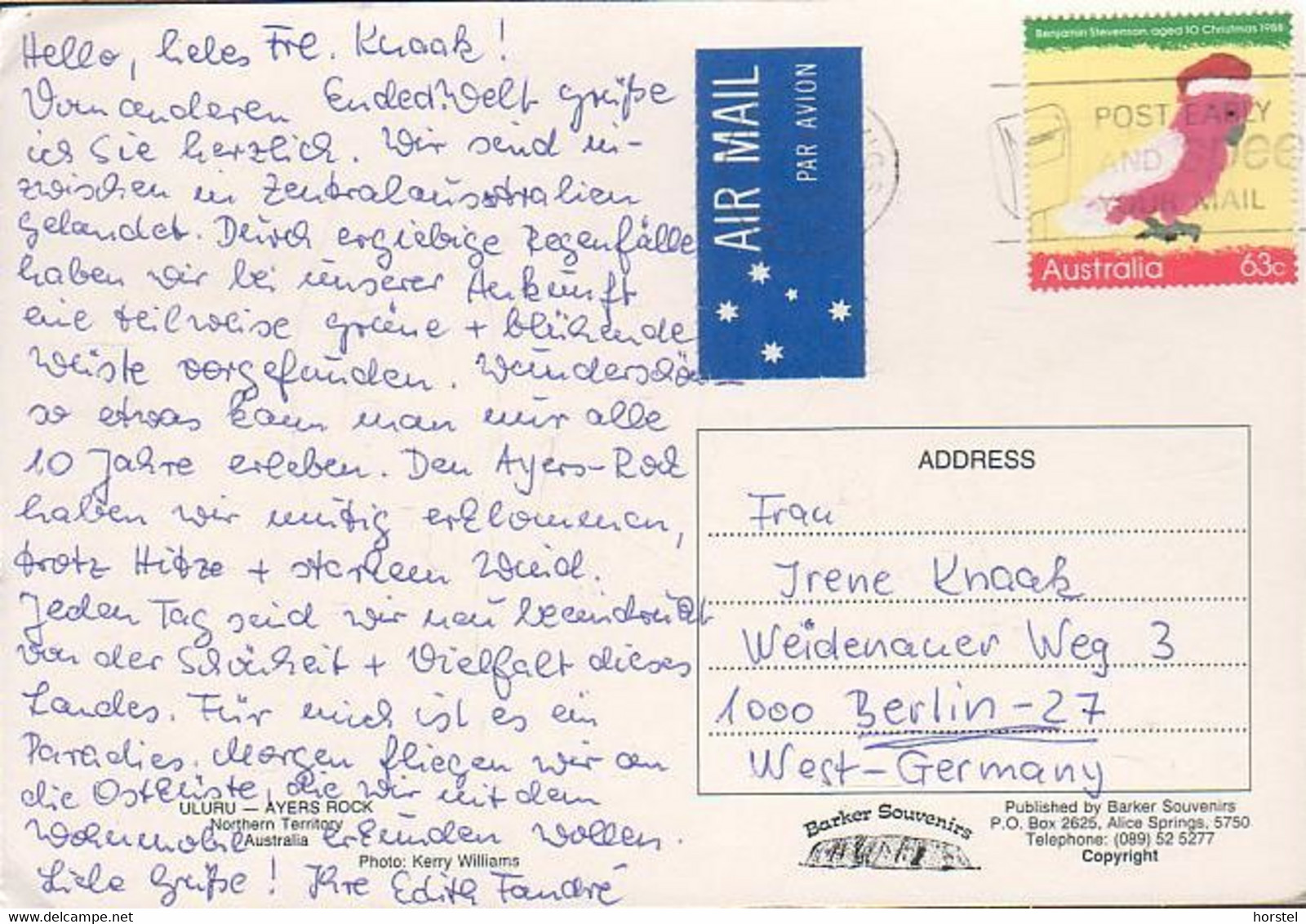 Australien  - Ayers Rock - Uluru - Nice Stamp - Uluru & The Olgas