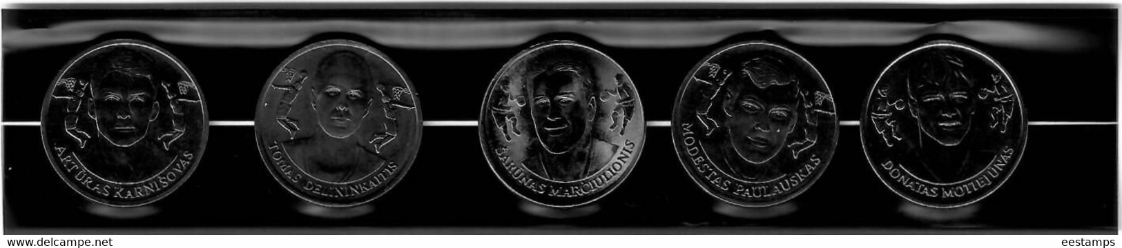 Lithuania 2011 . Official Lithuanian Basketball Players Medal Collection. EuroBasket 2011. 10v. - Habillement, Souvenirs & Autres