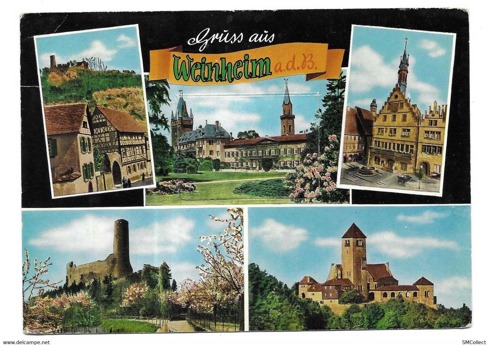 Gruss Aus Weinheim. Carte à Système (GF3063) - Weinheim