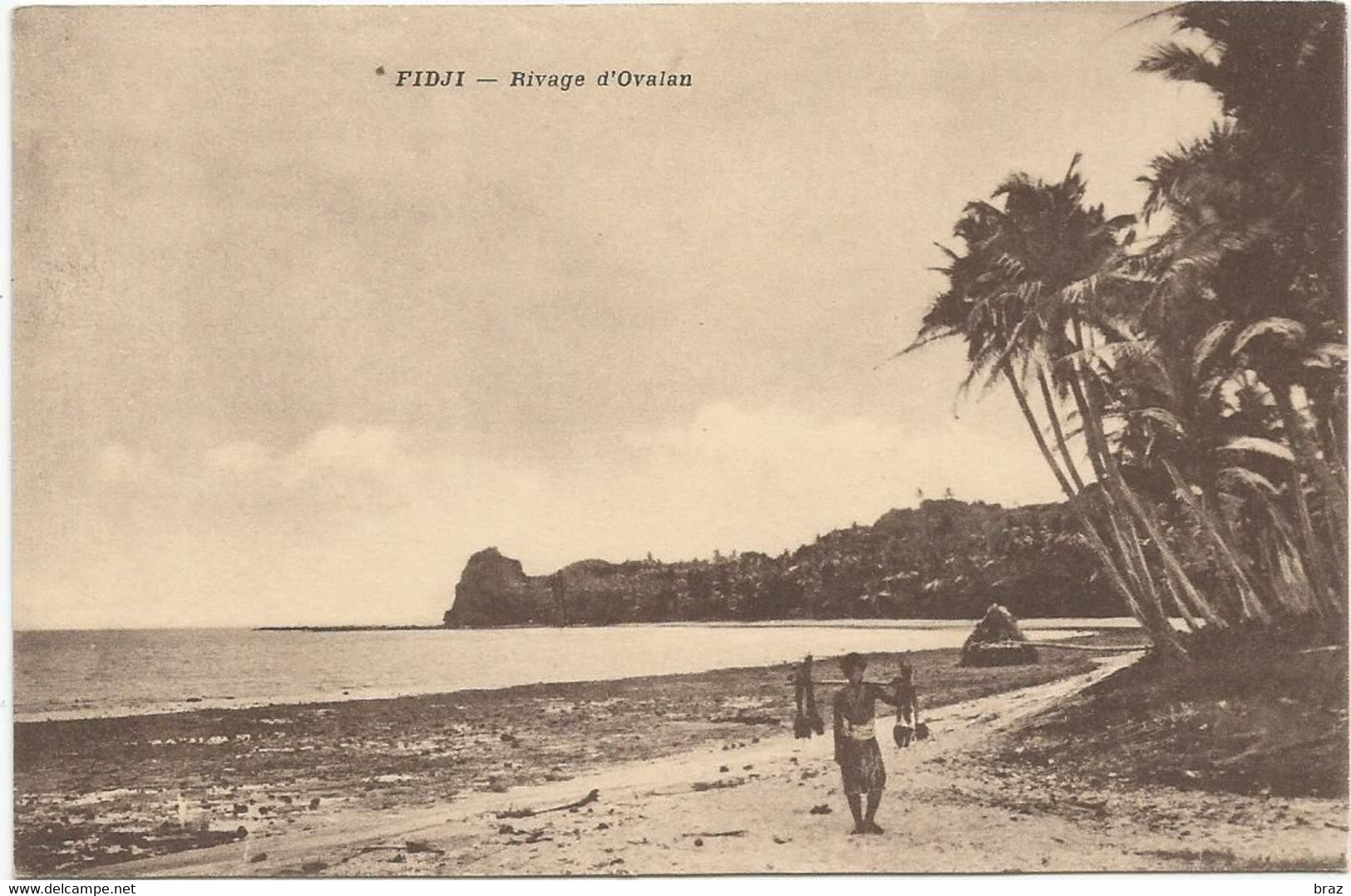 CPA  Fidji  Rivage D'ovalan - Fidji