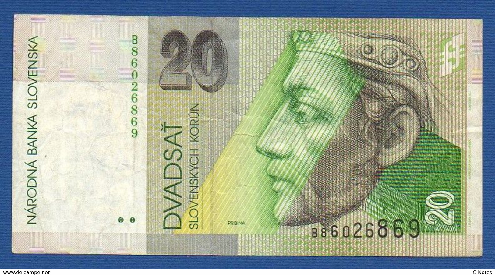 SLOVAKIA - P.20c – 20 Slovenských Korún 31.10.1997  Circulated F/VF, Serie B 86026869 - Slovakia