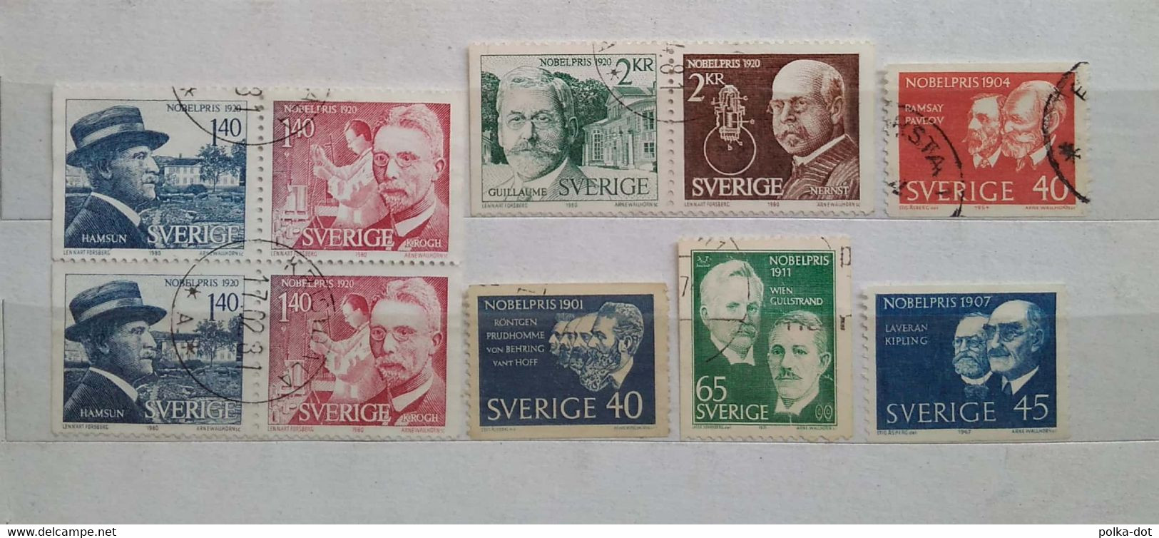 SWEDEN COLLECTION OF NOBEL PRIZE WINNERS 10 DIFFERENT  USED - Collections