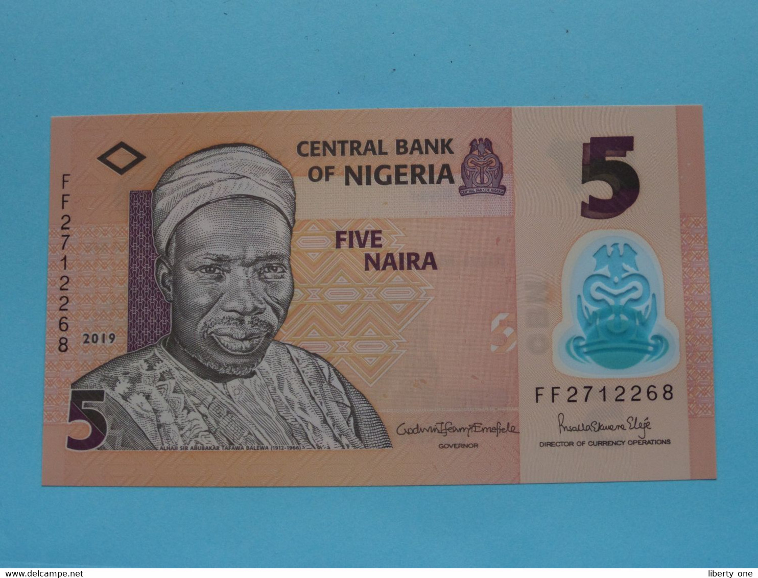 Five NAIRA - 2019 () Nigeria ( Voir / See > Scans ) UNC ! - Nigeria