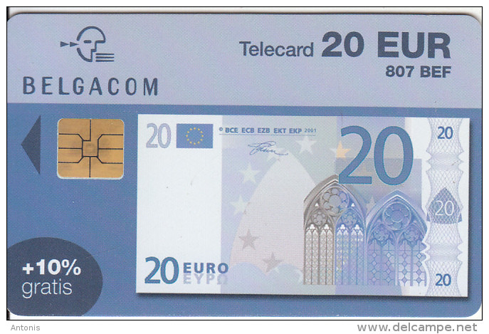 BELGIUM - Banknote 20 Euro, Exp. Date 30/06/05, Used - Francobolli & Monete