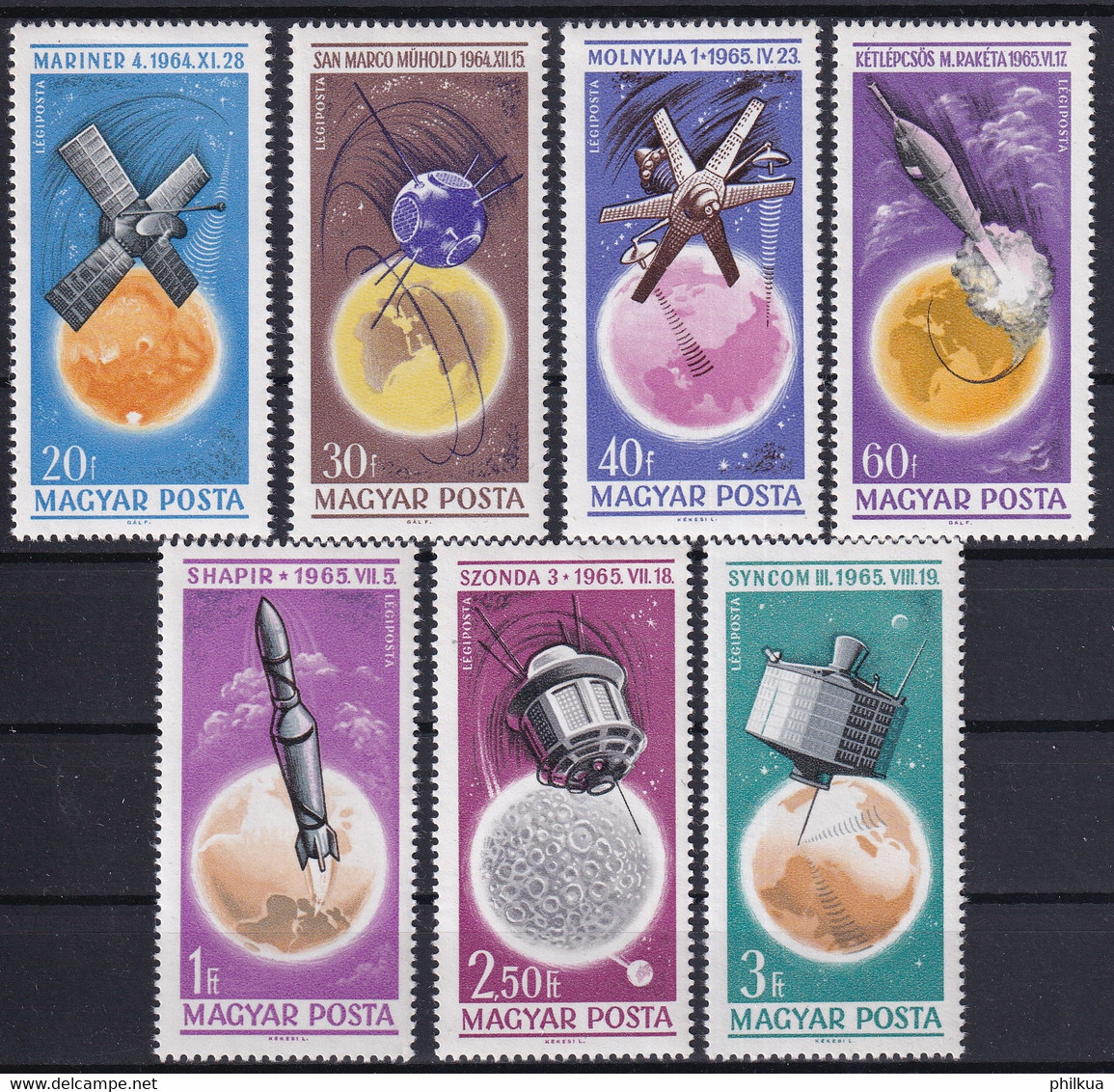 MiNr. 2194 - 2200 Ungarn 1965, 31. Dez. Erfolge Der Weltraumforschung (II) - Postfrisch/**/MNH - Europa