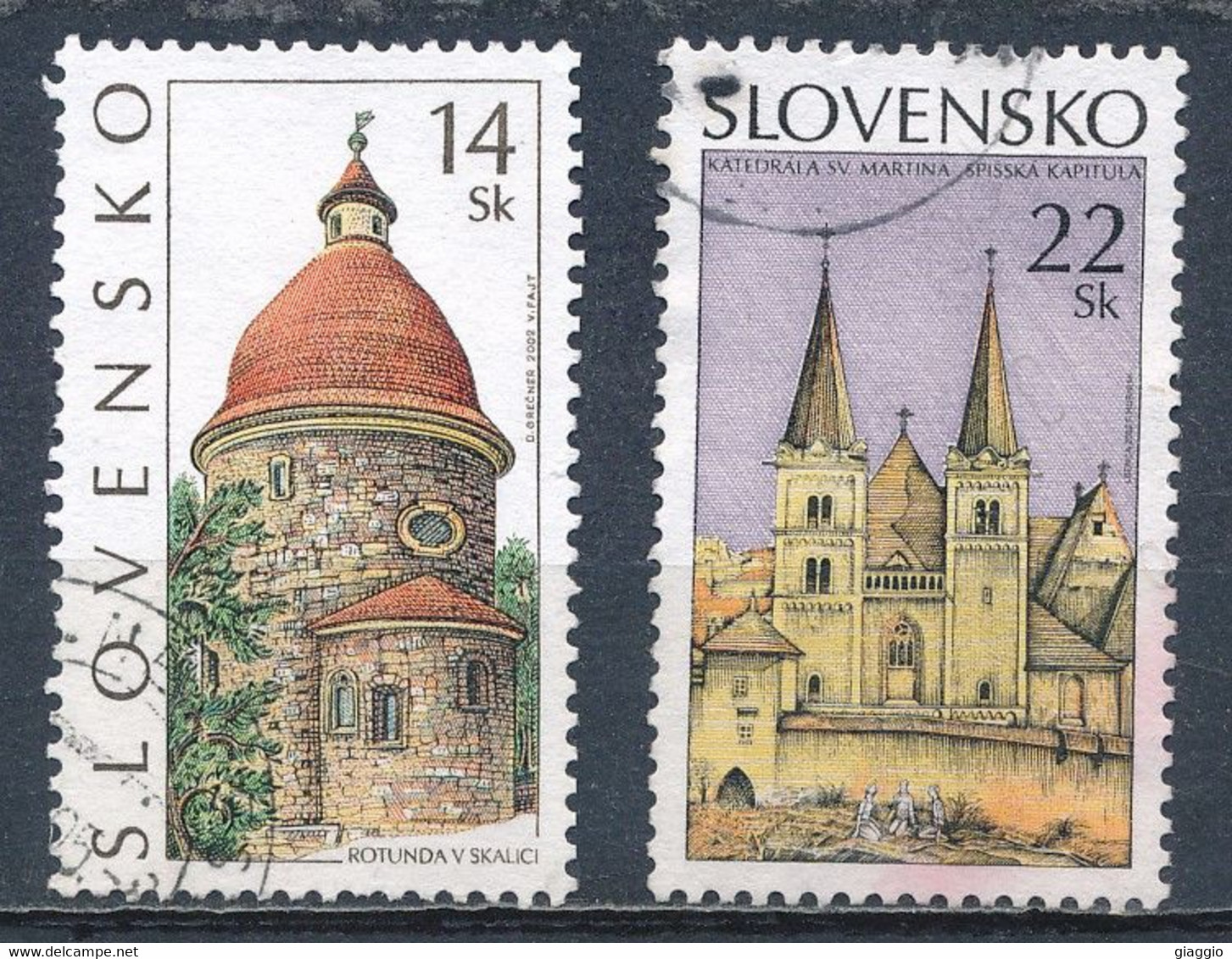 °°° SLOVENSKO - Y&T N°379/80 - 2002 °°° - Used Stamps
