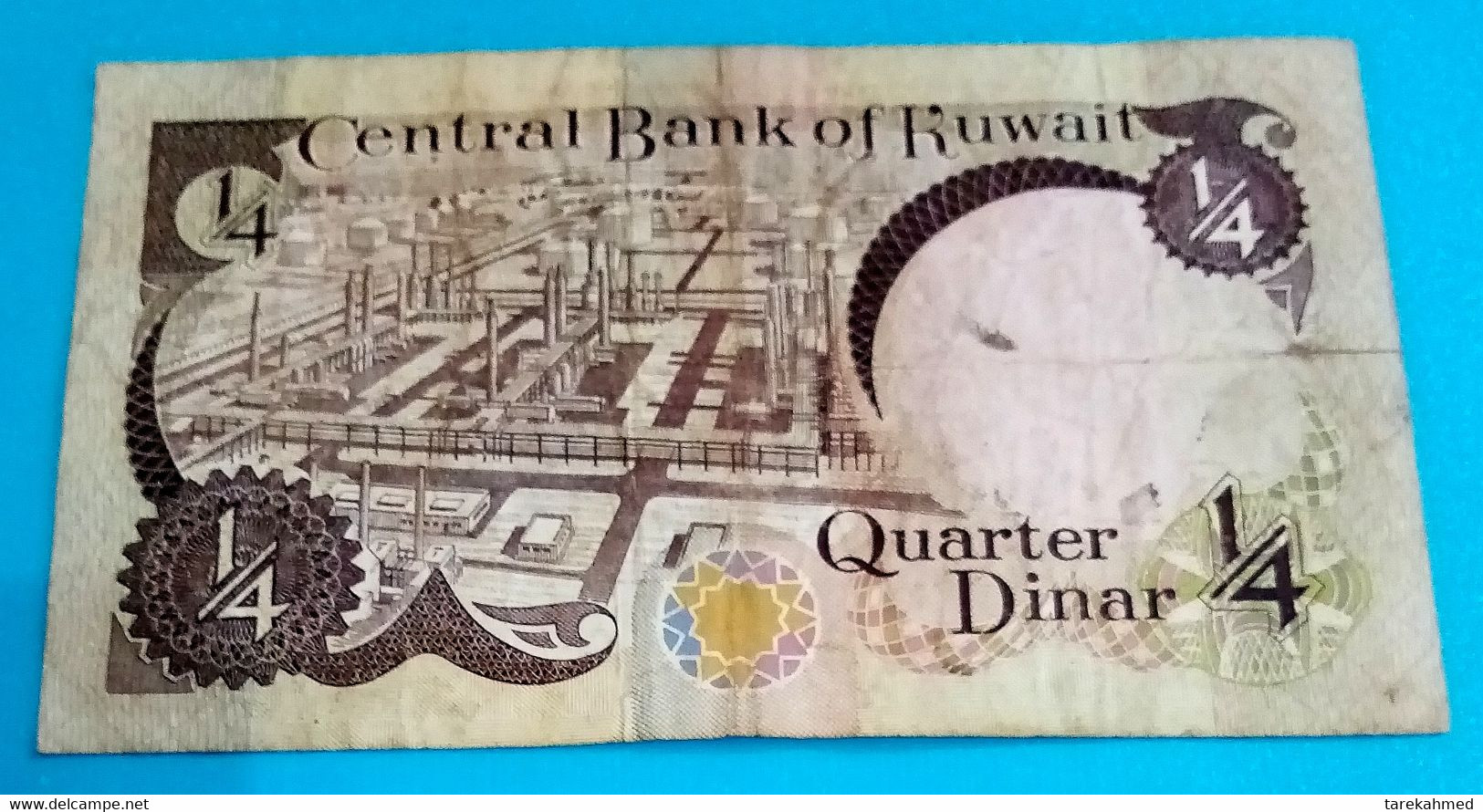 Kuwait , 1980 , Jaber III Al-Ahmad Al-Sabah . P11- ¼ Dinar - Kuwait