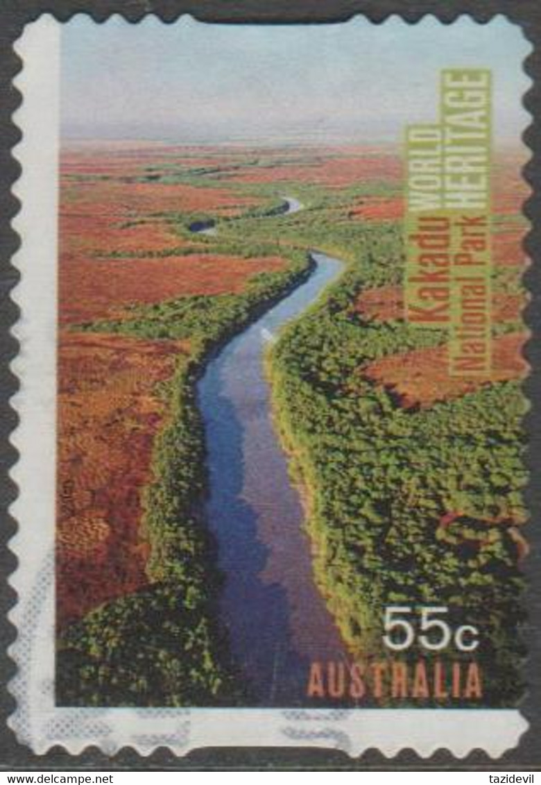 AUSTRALIA - DIE-CUT- USED 2010 55c World Heritage Sites - Kakadu - Used Stamps