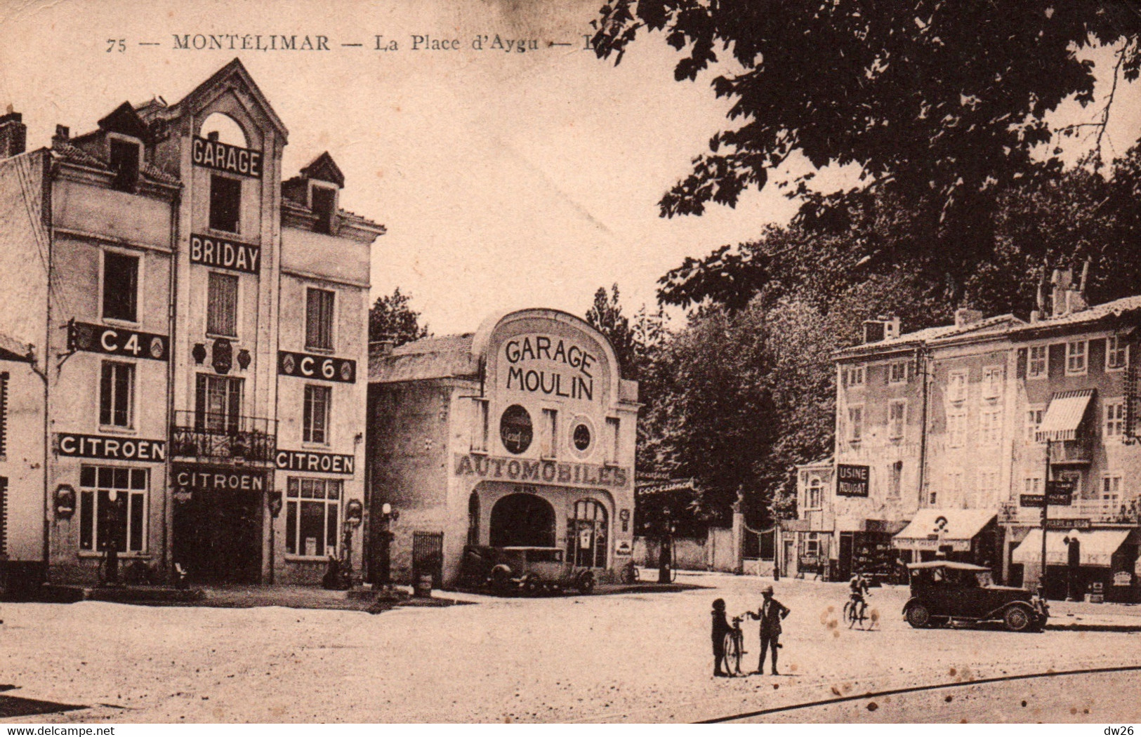Montélimar (Drome) Place D'Aygu (Garage Moulin Et Briday) Carte N° 75 - Montelimar