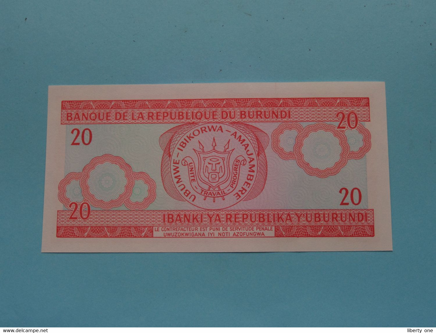 20 Francs ( Amafranga Mirongg'Ibiri ) 05-02-2005 ( Republique Du Burundi ) UNC ( For Grade, Please See Photo ) ! - Malawi