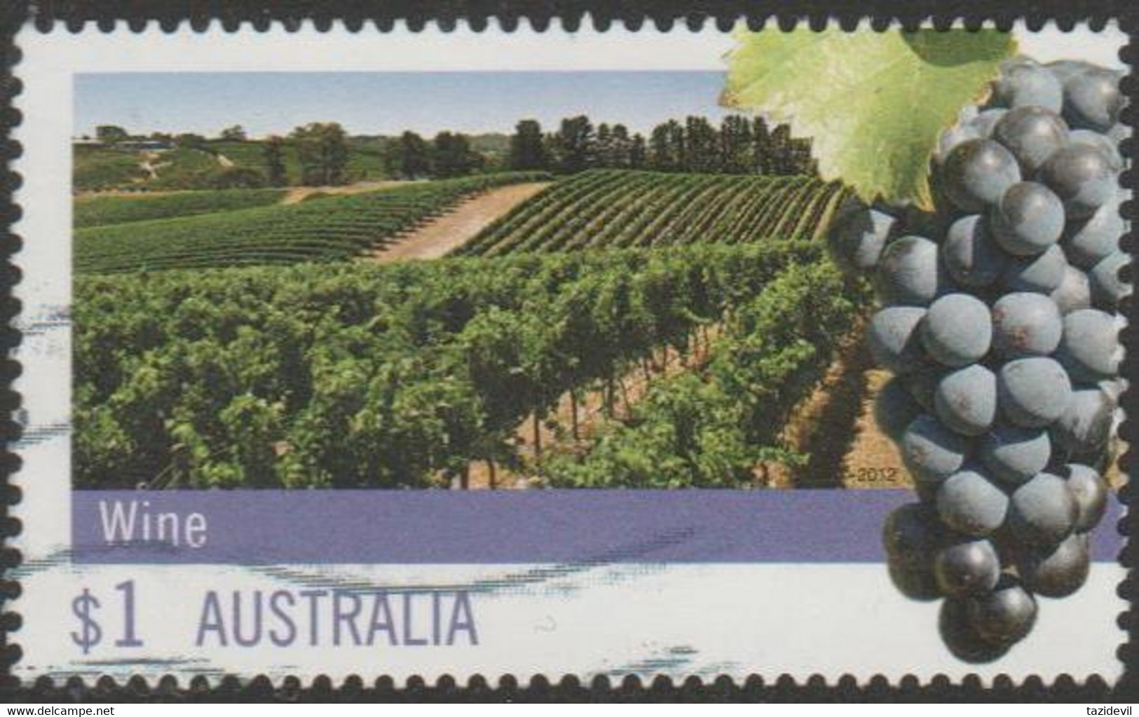 AUSTRALIA - USED 2012 $1.00 Farming Australia - Grapes-Wine - Used Stamps