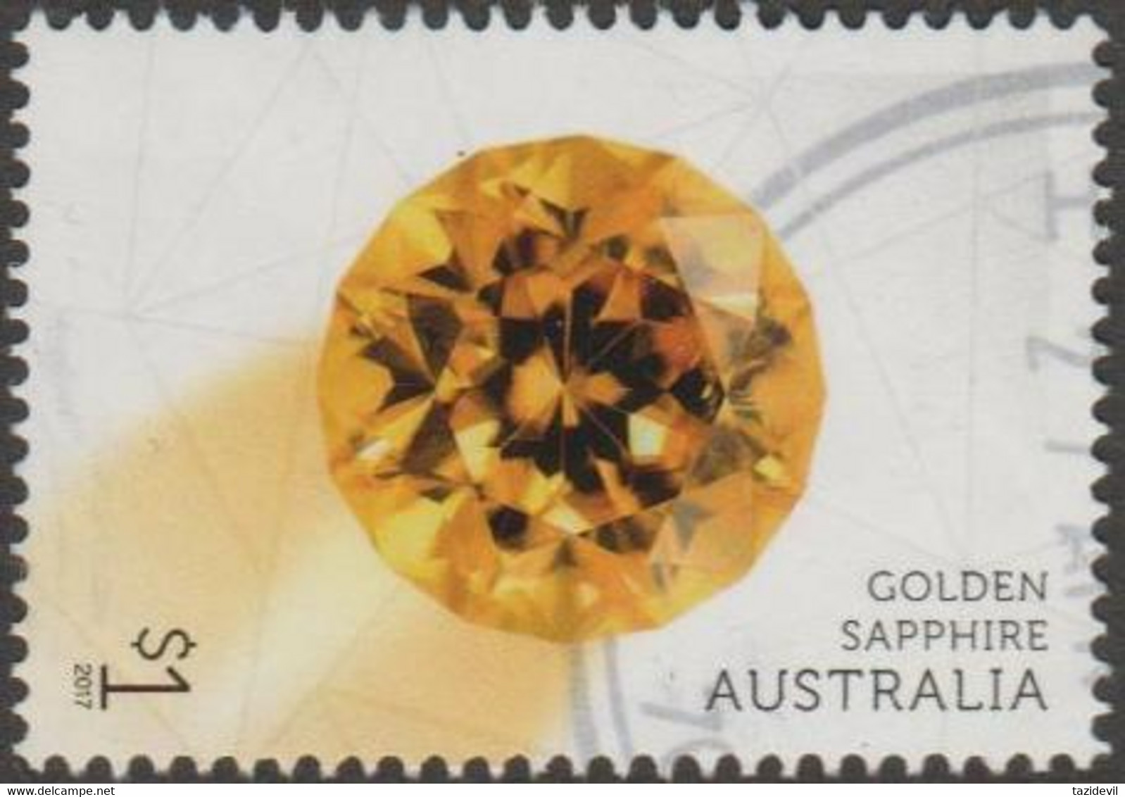 AUSTRALIA - USED 2017 $1.00 Rare Beauties - Jewels - Golden Sapphire - Used Stamps