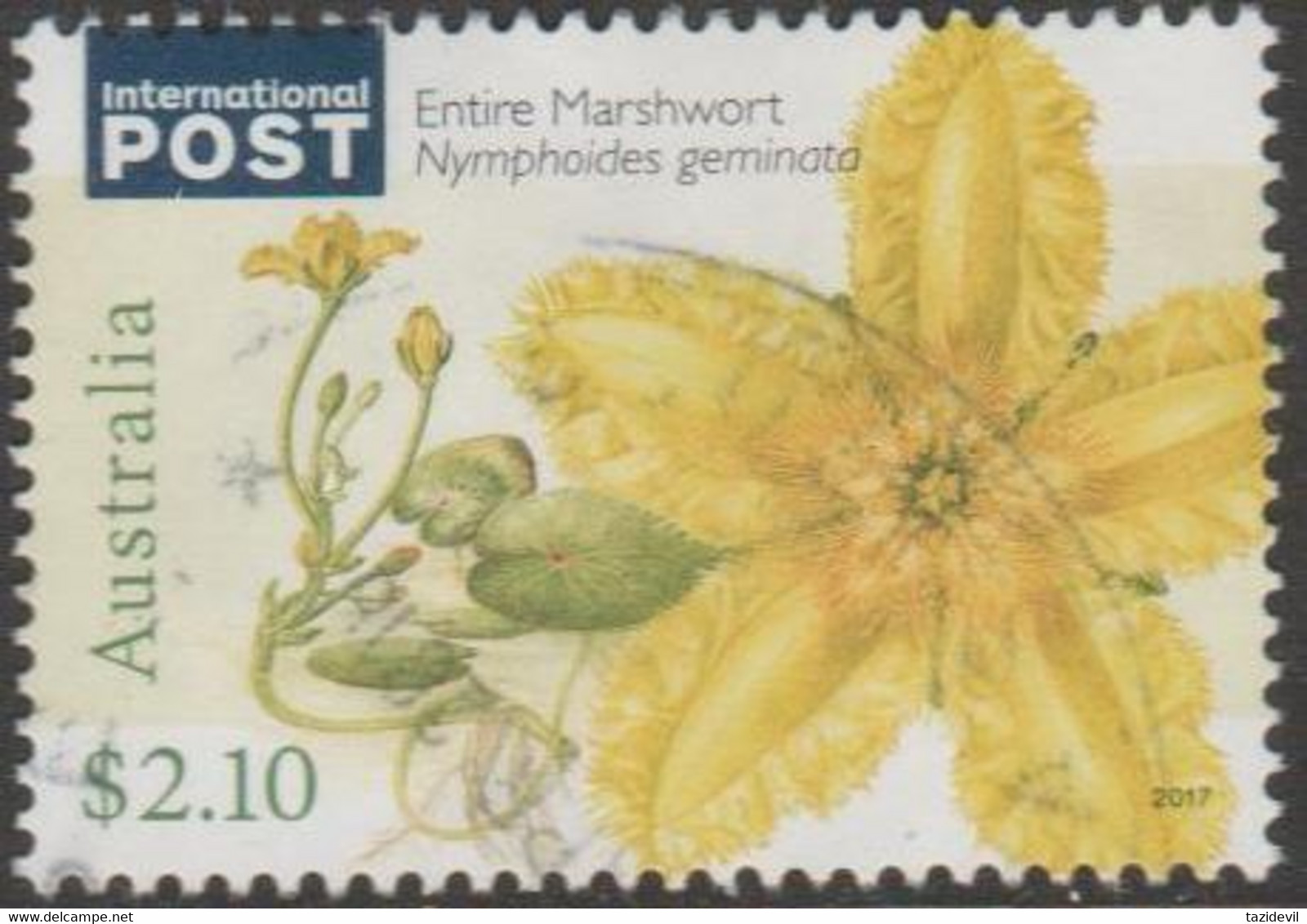 AUSTRALIA - USED 2017 $2.10 Waterplants, International - Entire Marshwort - Used Stamps