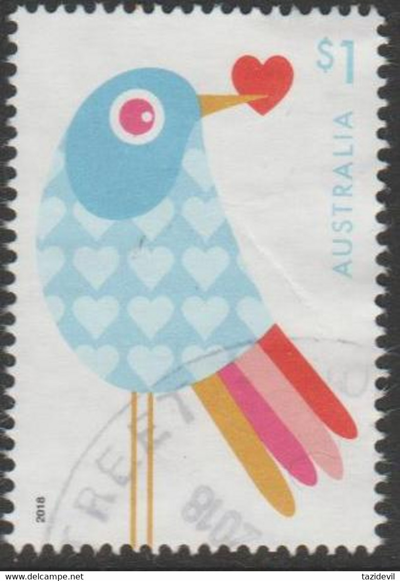 AUSTRALIA - USED 2018 $1.00 With Love - Blue Bird - Used Stamps