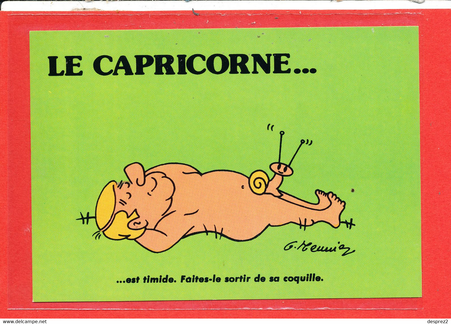 LE CAPRICORNE  * Illustrateur MEUNIER G *  Cp Animée         Format 15 Cm X 10.5 Cm - Meunier, G.
