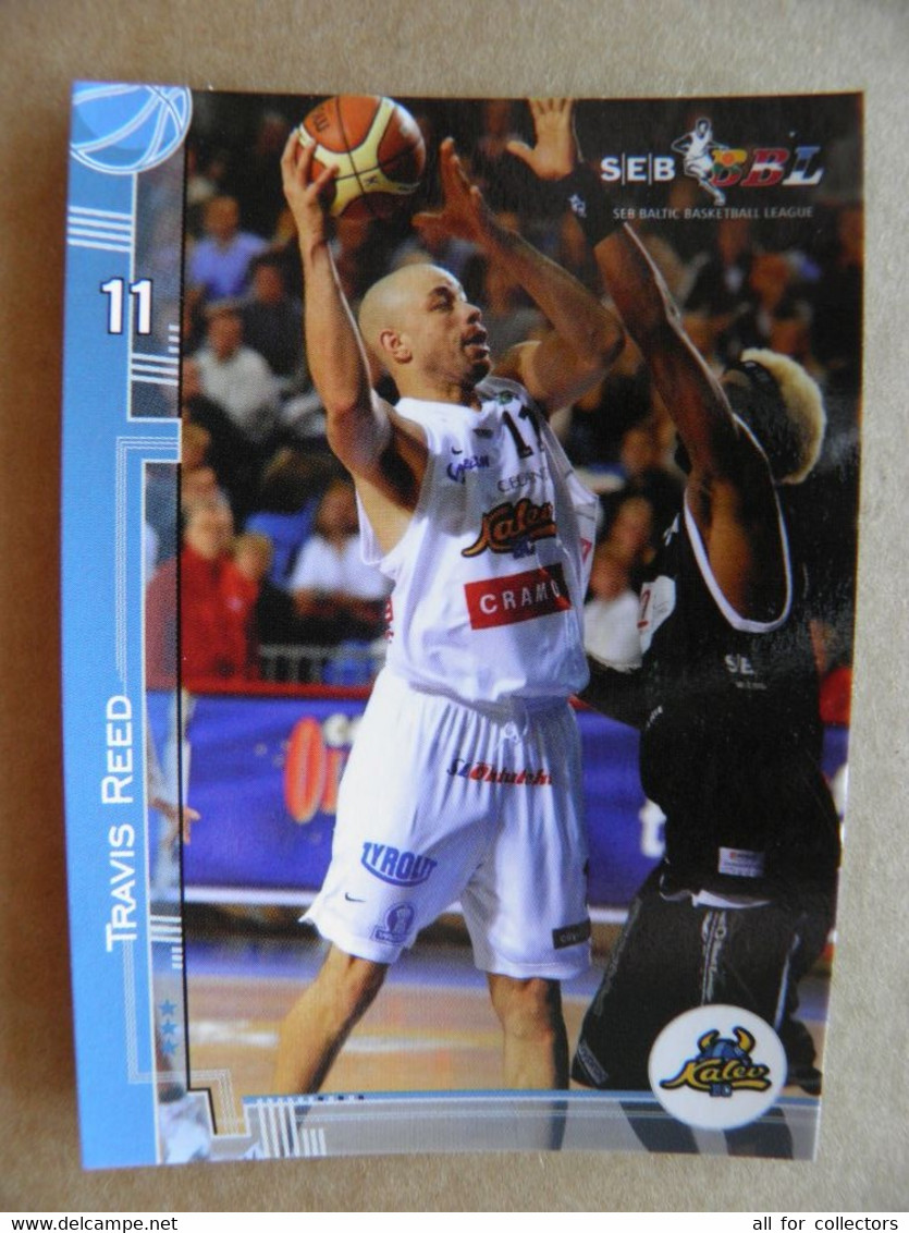 Basketball Card Estonia Seb Bbl Baltic League Kalev Tallinn Team Player Reed - Other & Unclassified